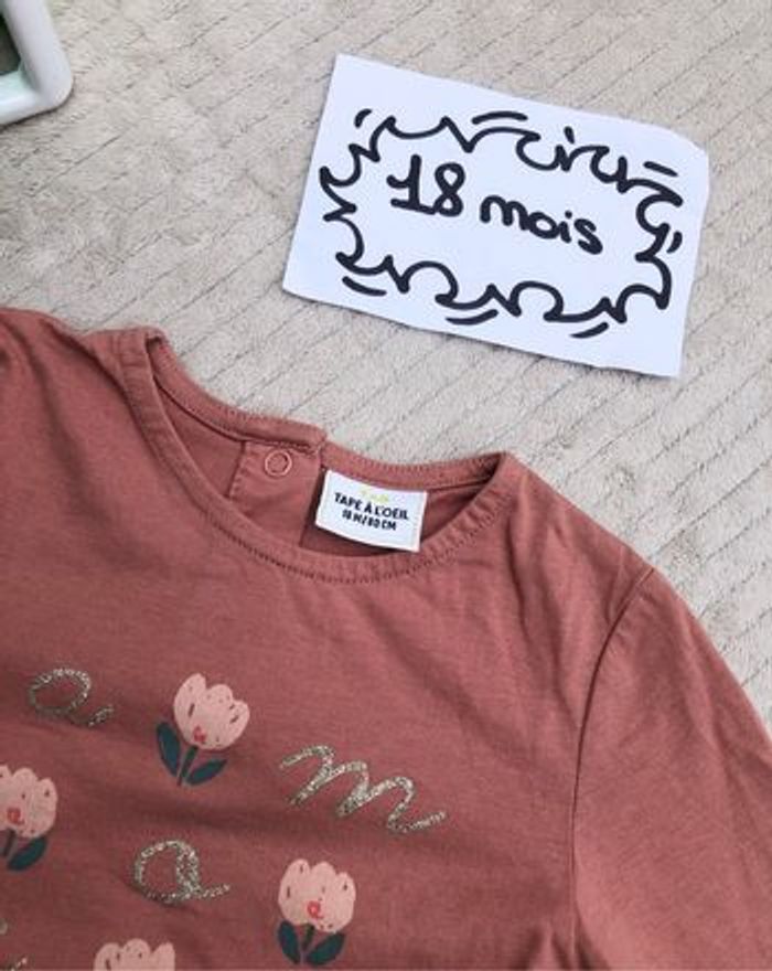 T-shirt en très bon état - 18 mois (80 cm) - Tape à l’œil - photo numéro 3