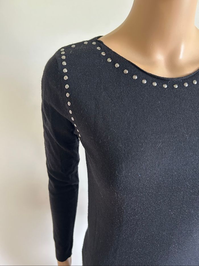 Pull noir à manches longues Morgan taille XS bon état - photo numéro 4