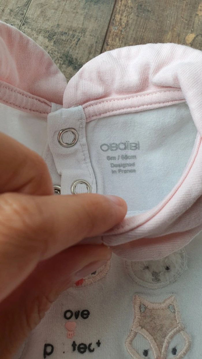 T-shirt Obaïbi 6 mois 68 cm en très bon état 👌 - photo numéro 3
