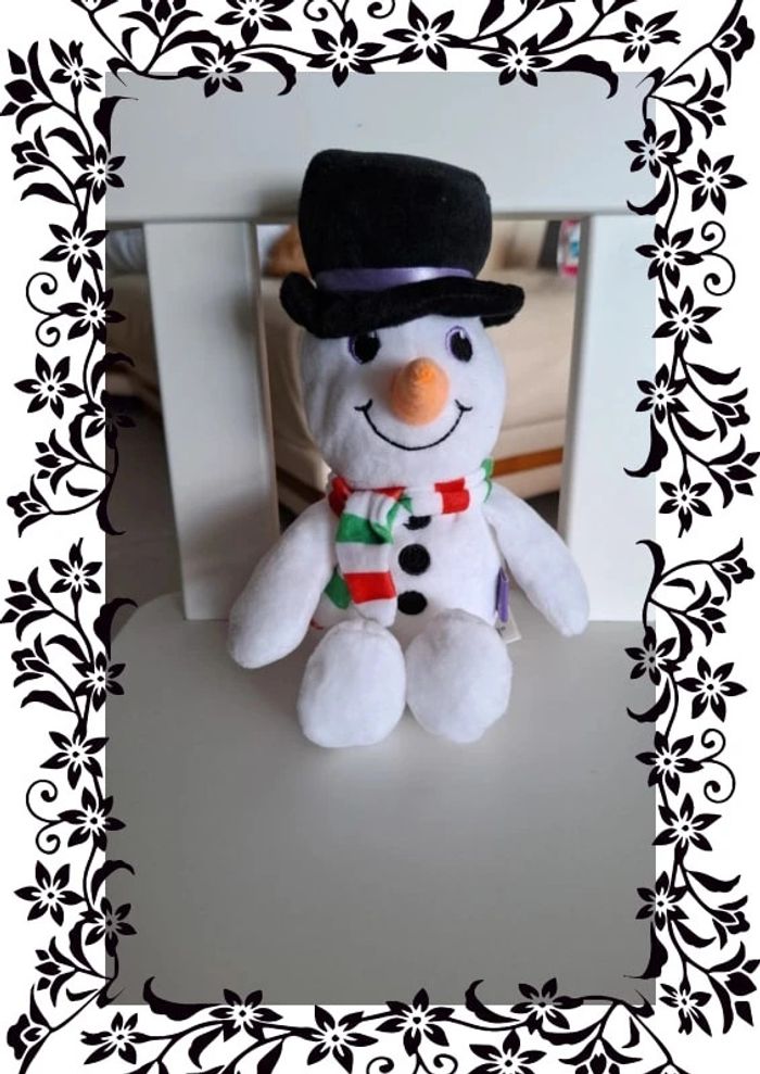 Peluche bonhomme de neige