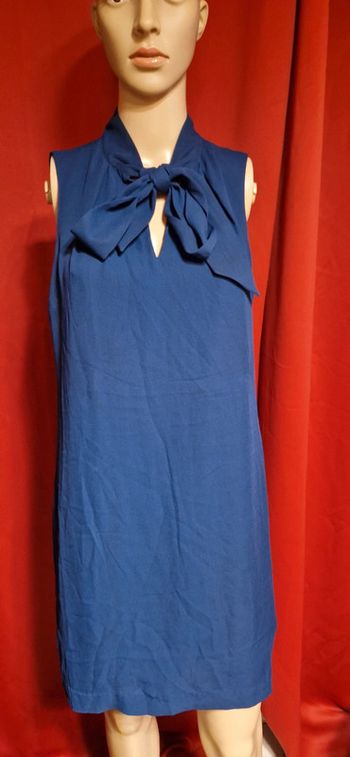 Robe courte bleu, noeud taille38