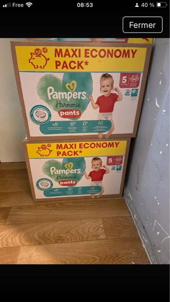 Couches Pampers, harmonie pente T5