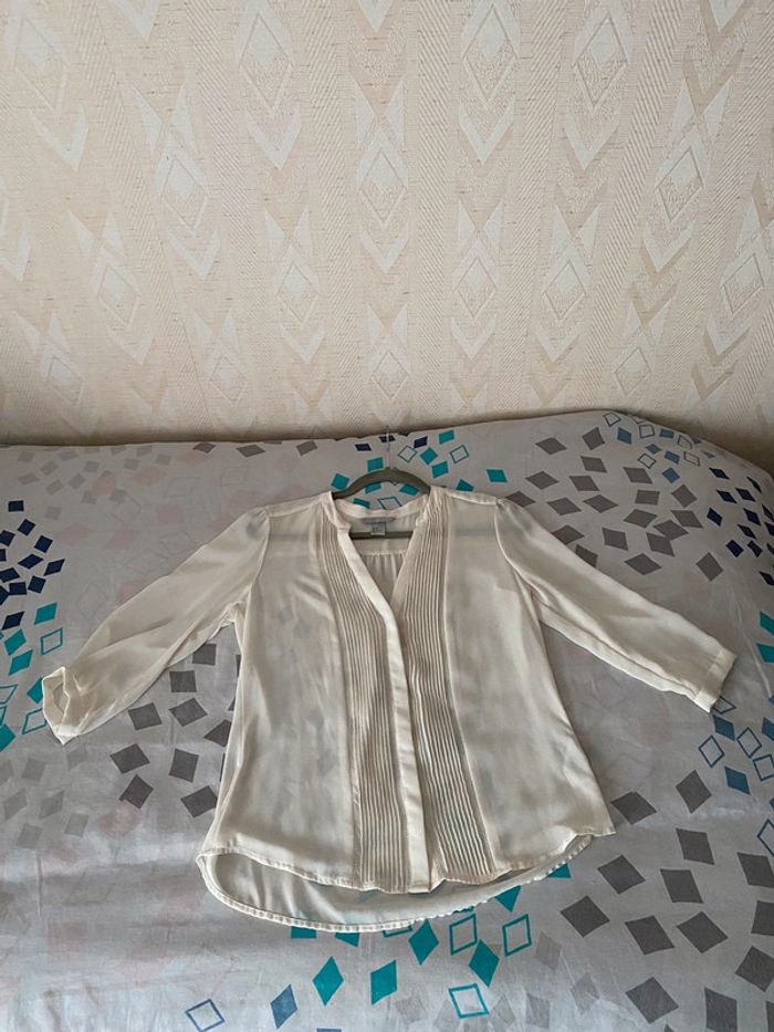 Superbe belle blouse chemise crème H&M taille 36 - photo numéro 8