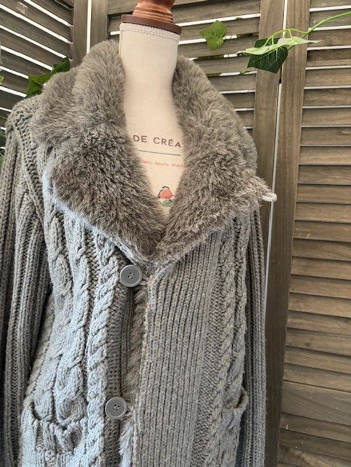 Manteau Fresh Brand gris taille M - photo numéro 4