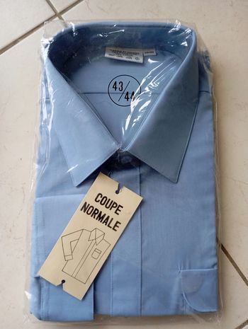 Chemise homme vintage neuve manches longues 