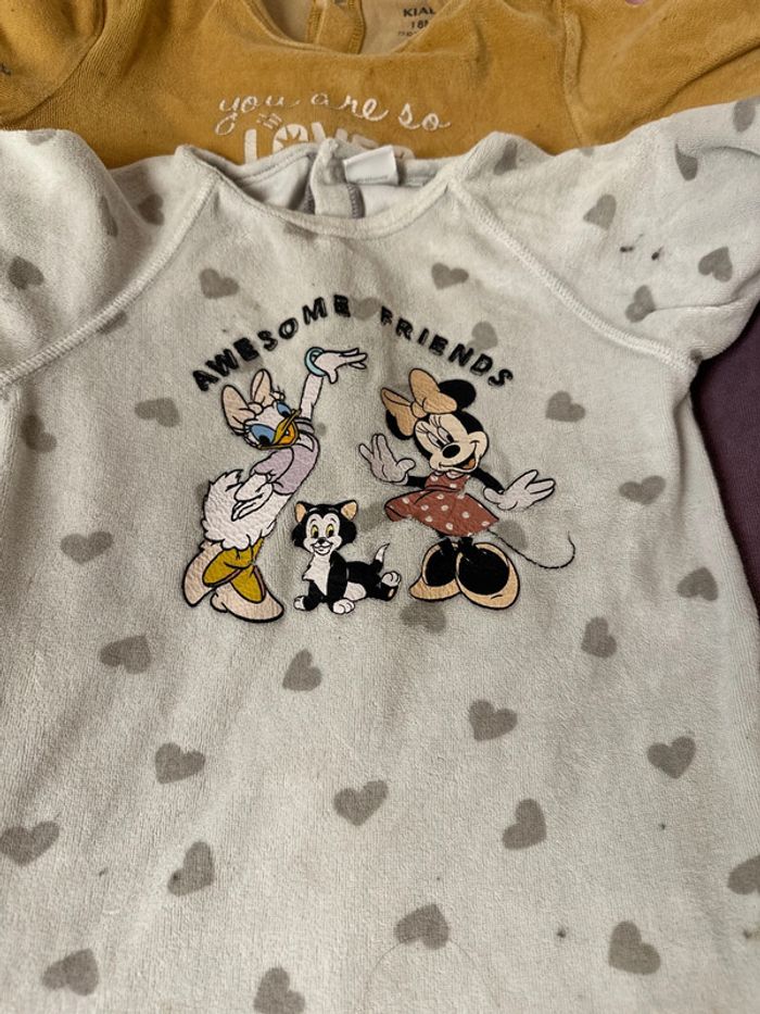 Lot de 4 pyjamas velours 18 mois - photo numéro 2
