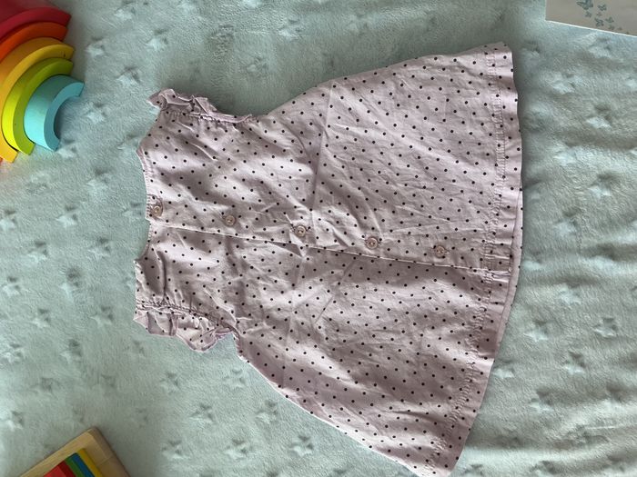 blouse sans manches parme à pois violet 6 mois - photo numéro 8