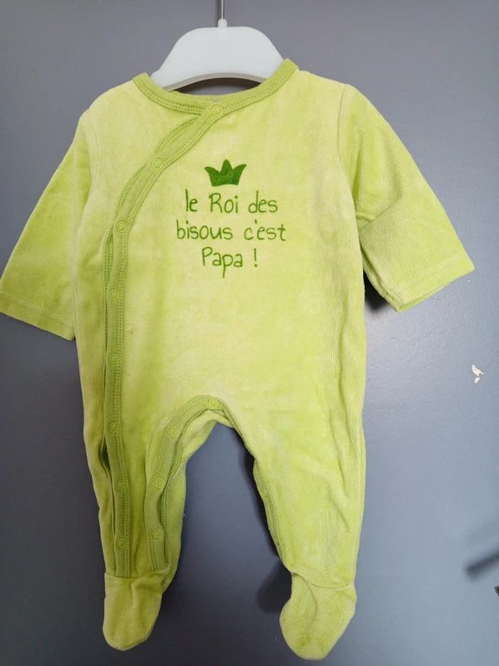 Lot pyjama velours 1 mois - photo numéro 6