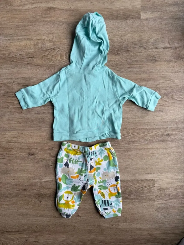 Ensemble Vertbaudet 3 mois pantalon gilet veste très bon état bébé garçon réduction lot - photo numéro 2