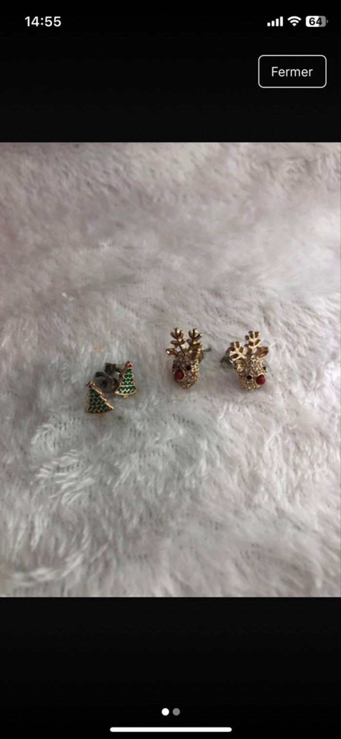 Boucle d’oreille de noël