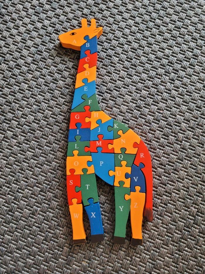 Puzzle bois girafe