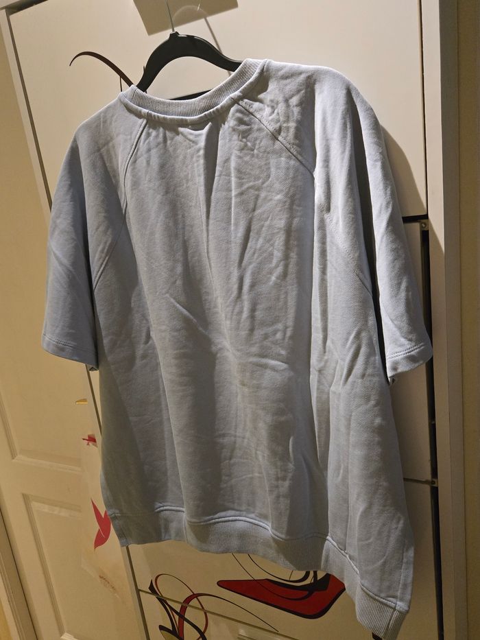 Sweat coton bleu ciel T.L 46 H&M neuf - photo numéro 4
