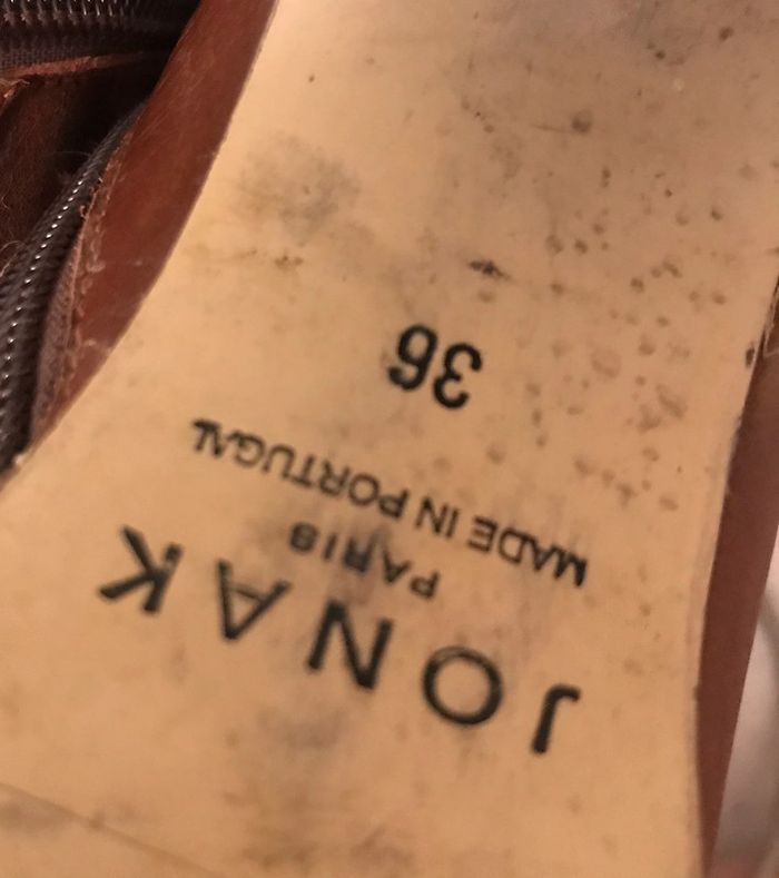 Bottes hautes bout carré marron Jonak - photo numéro 6