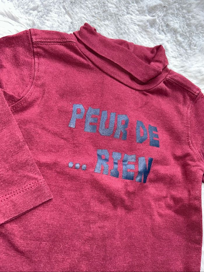 Haut à manches longues bordeaux - 3 mois - Kimbaloo - photo numéro 2