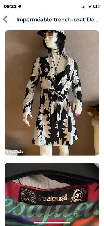 Trench-coat Desigual T40 imprimé