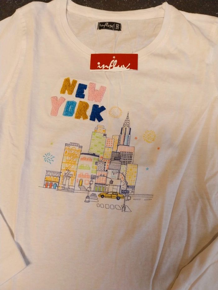 Tee shirt neuf 12 ans influx - photo numéro 3