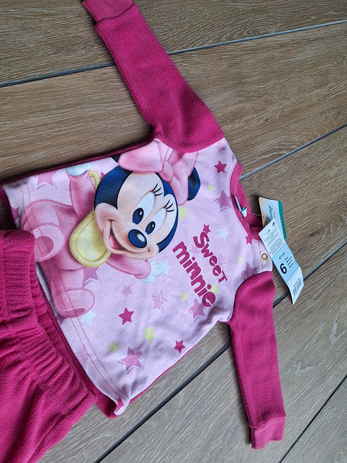 Ensemble/pyjamas rose Minnie polaire 6 mois (67cm) Disney baby - photo numéro 2