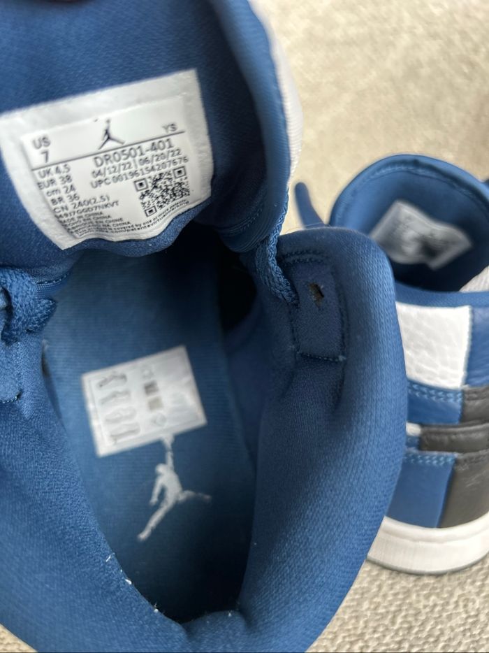 Nike Air Jordan 1 bleu marine blanc - photo numéro 8