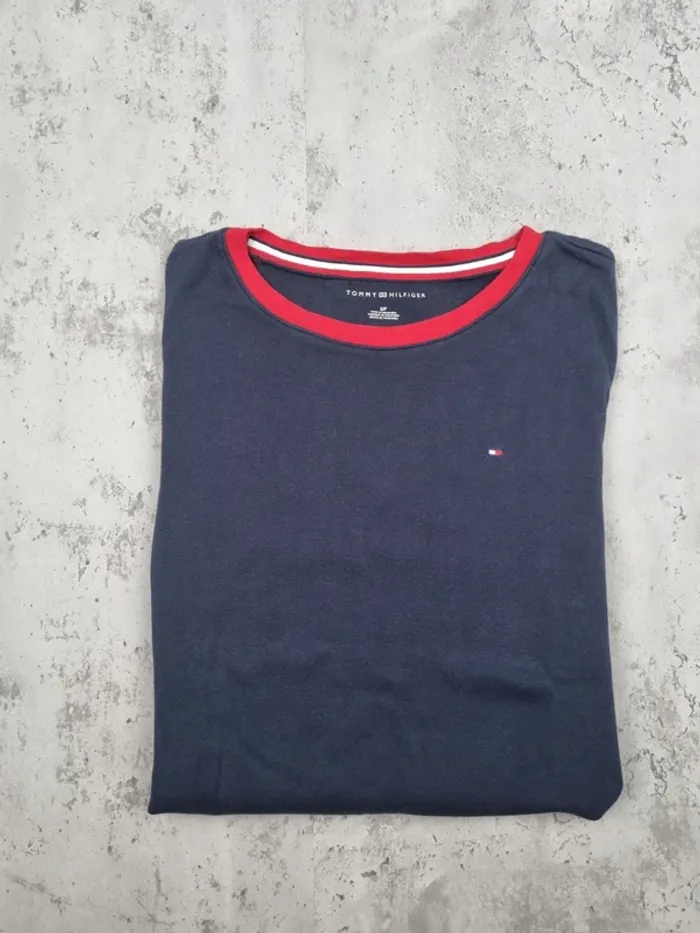 Sweat bleu marine Tommy Hilfiger – Taille S Femme (mesures en photos) - photo numéro 2