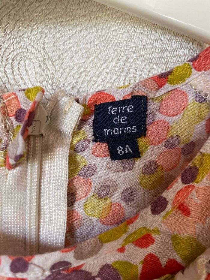 Très jolie petite robe multicolore imprimée bulles 8 ans Terre de marins - photo numéro 2