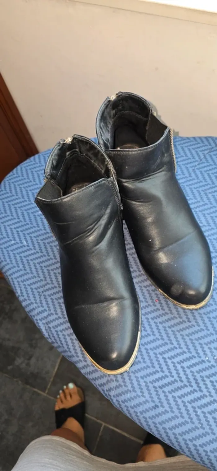 Bottines noir et marron - photo numéro 5