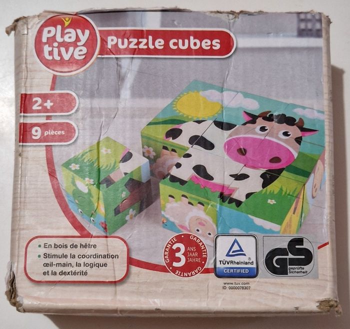 Puzzles cubes en bois - 9 pièces - photo numéro 7