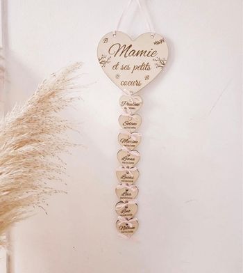 Suspension murale en bois 