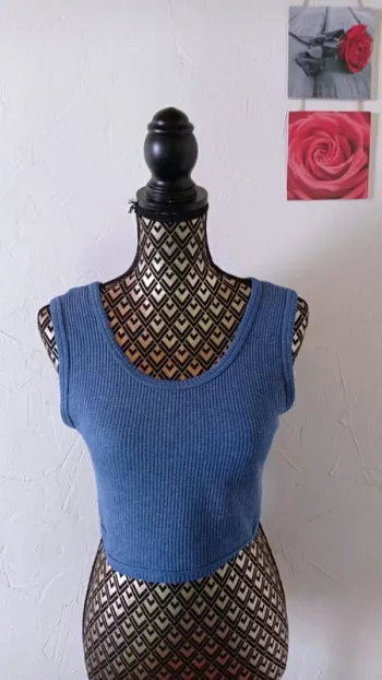 🌸Débardeur crop top sans manche, taille 2