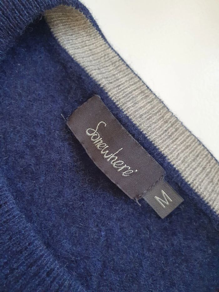 Pull col rond cachemire bleu - Somewhere - Taille M - photo numéro 5
