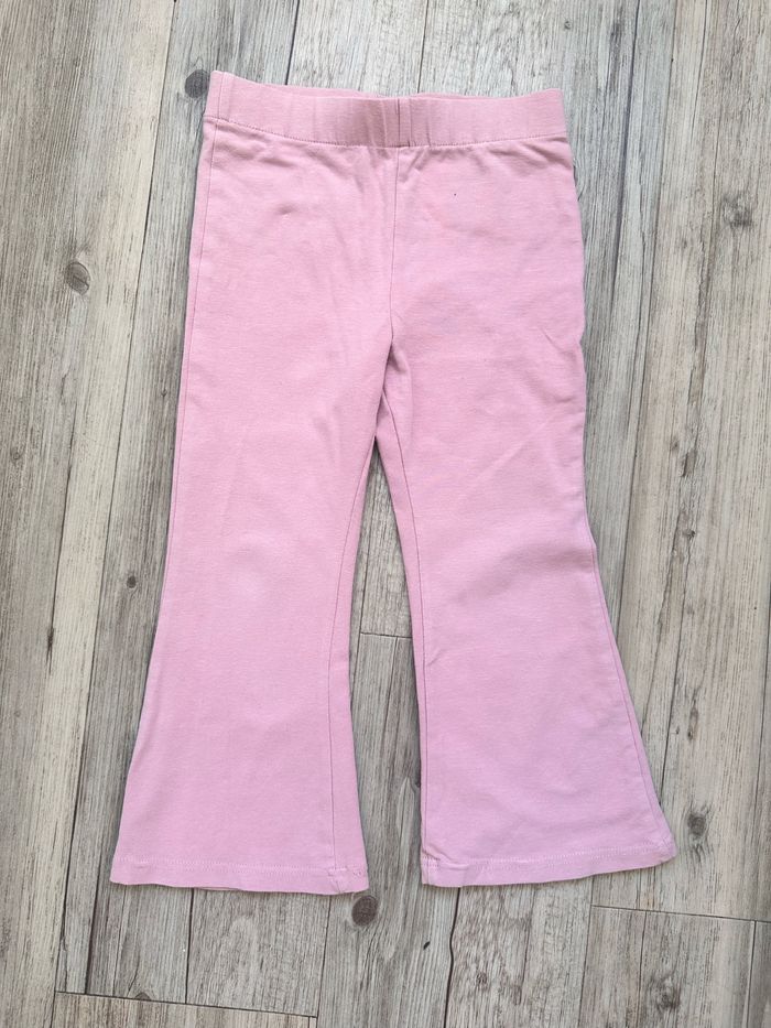 Legging pattes d’éléphant rose  2/3 ans h&m