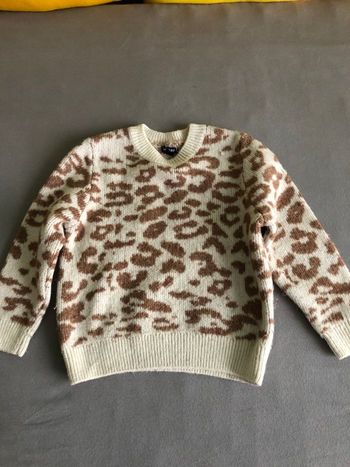 Pull en laine léopard
