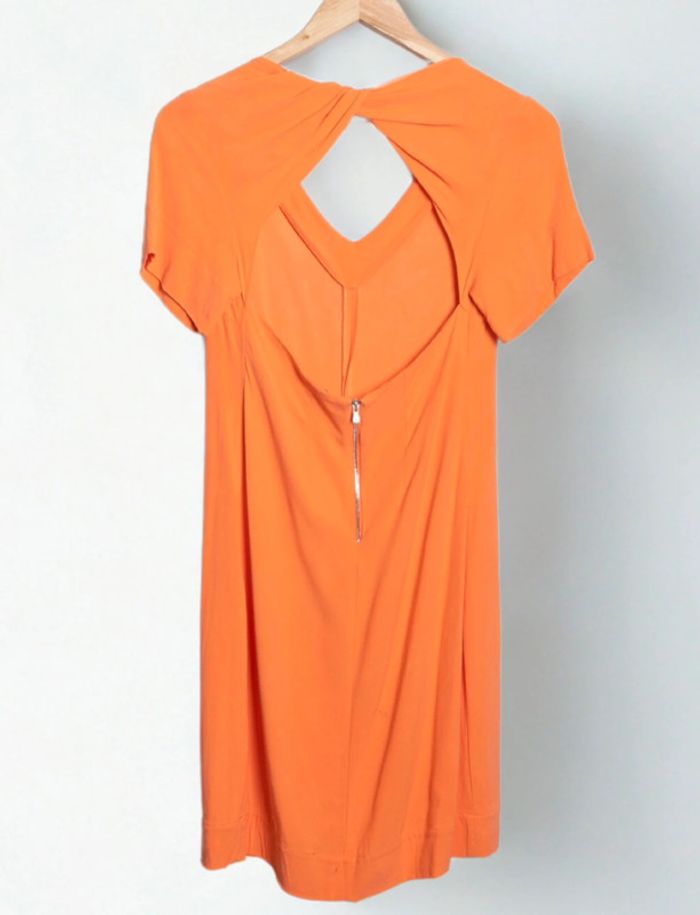 Robe orange Sandro Paris – dos ouvert, taille 36 - photo numéro 6