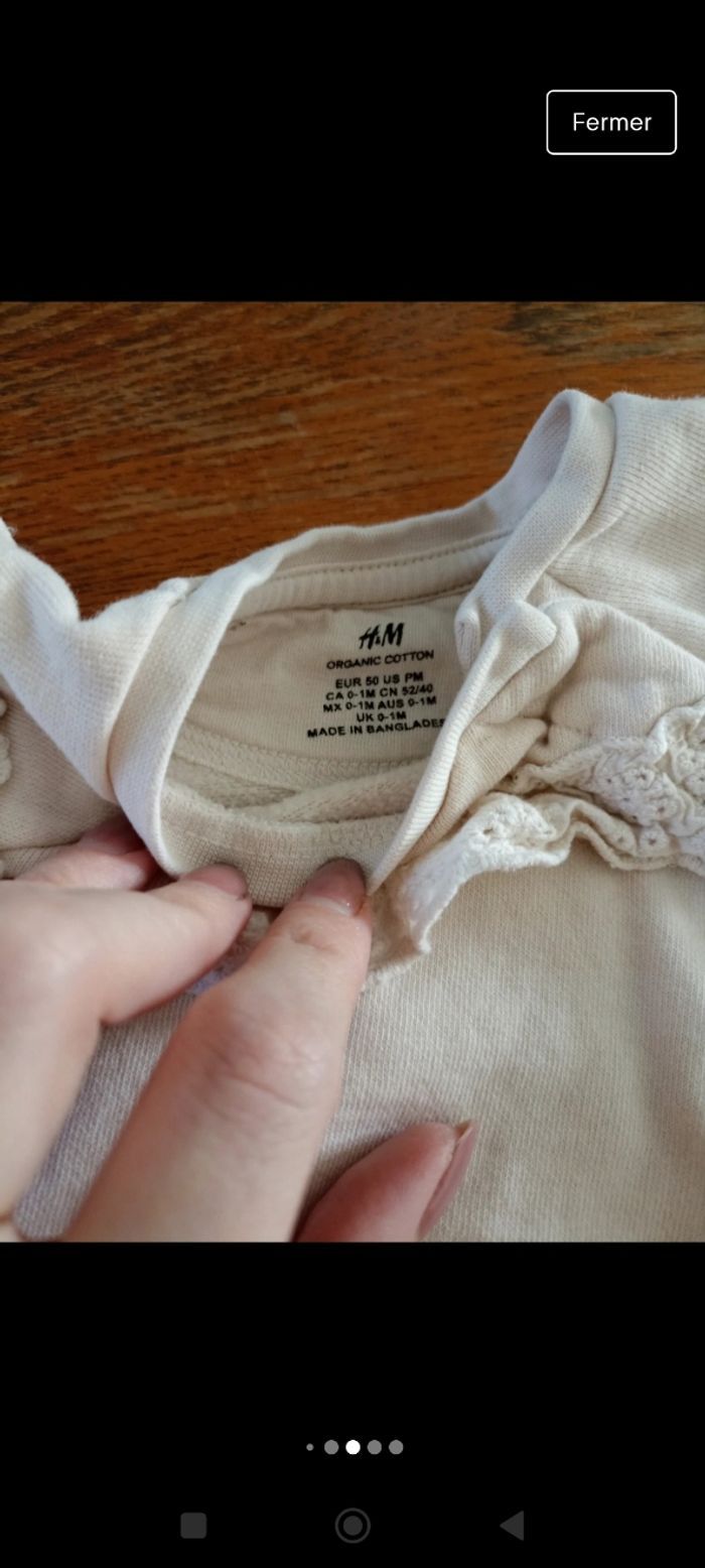 Ensemble jogging beige taille 0 mois H&M - photo numéro 4