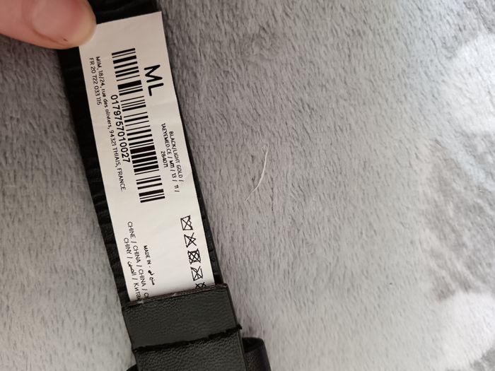 Ceinture 108 cm noir et doré - photo numéro 6