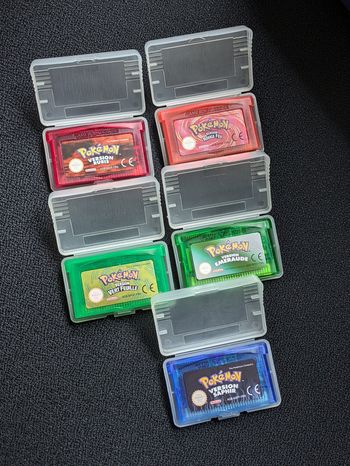 Lot de 5 jeux CARTMOD pokémon gba GameBoy advance, émeraude, rouge feu, vert feuille etc