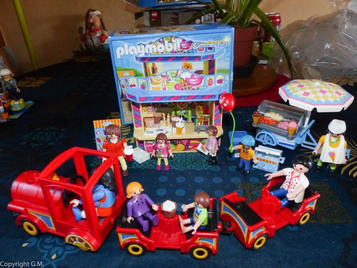PLaymobils lot fete glacier + train enfants - photo numéro 2