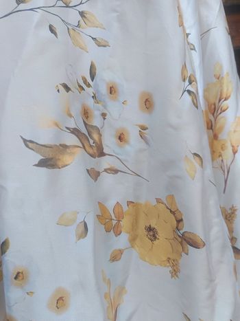 Jupe longue satin fleuri