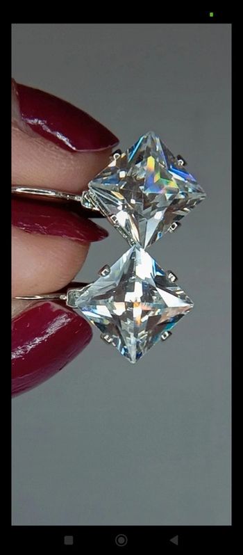 Dormeuses carrées strass