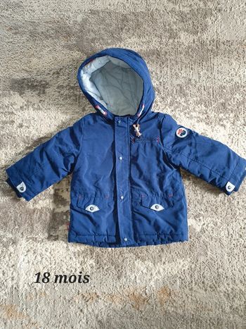Petit manteau doublé Sergent Major 18 mois