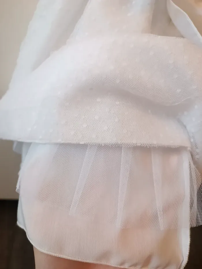 Robe de cérémonie tulle blanc 1 an - photo numéro 4