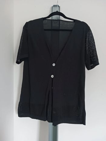 Gilet noir manche courte