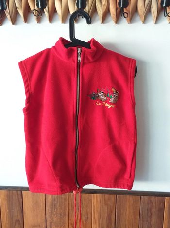 Gilet polaire sans manches rouge