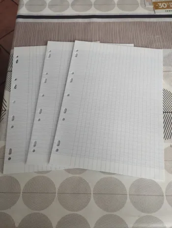 Lot feuilles doubles grands carreaux