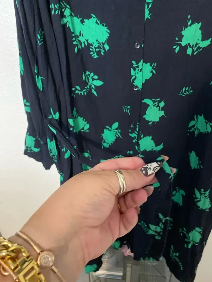 robe longue noir vert 50 M&S mode - photo numéro 6