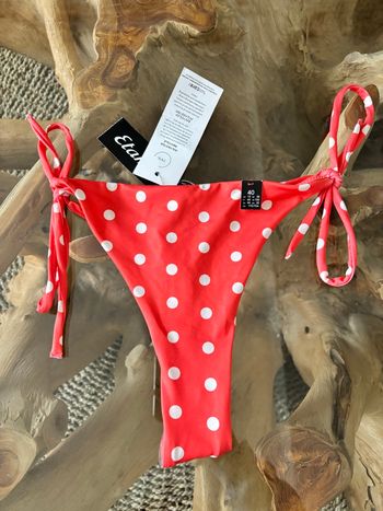 Bas de maillot de bain Etam pois blanc