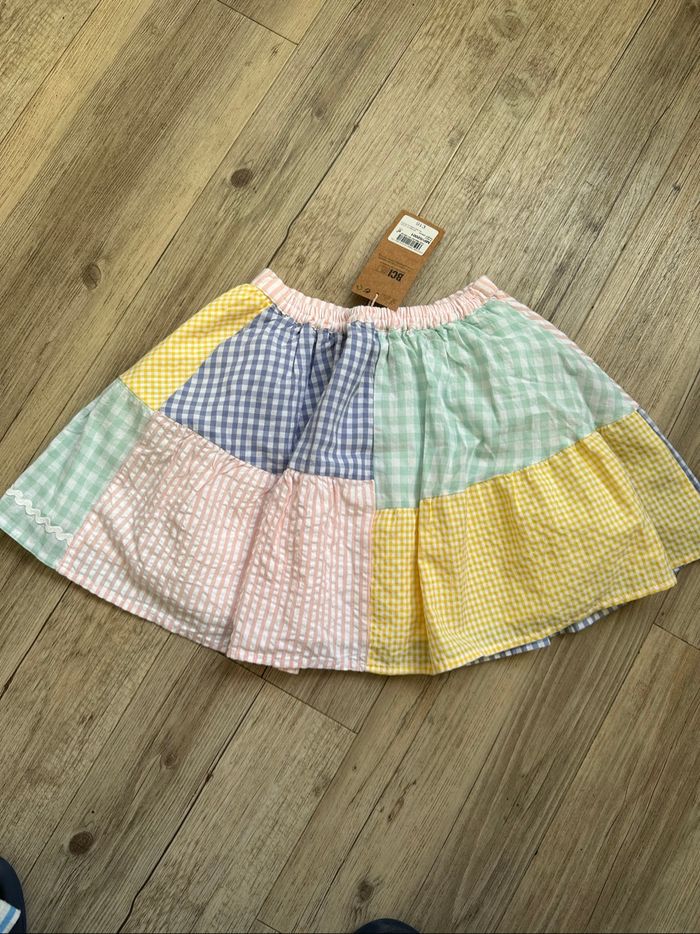 Jupe d’été Vichy jaune rose bleu vert 3/4 ans Next - photo numéro 4