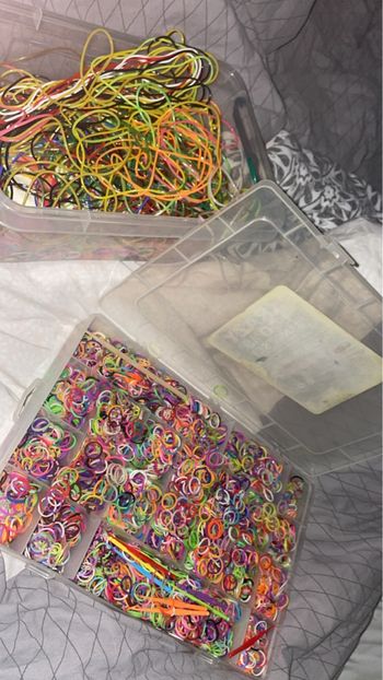 Fil à scoubidou + boites élastique pour bracelet