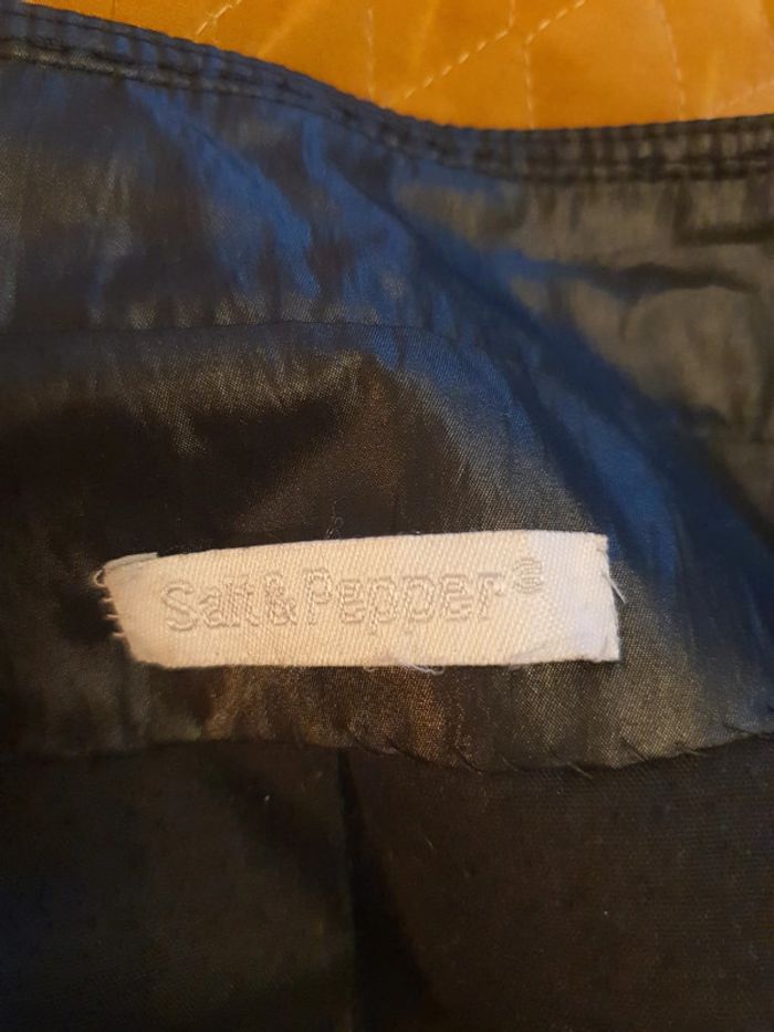 Veste Salt & Pepper noire effet huilée T.42 - photo numéro 10