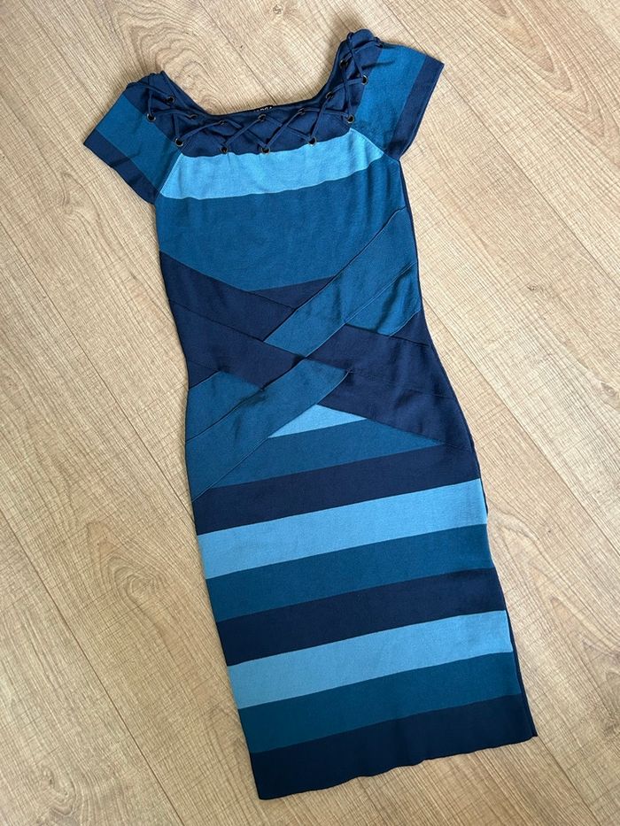 Robe bleue à manches courtes Morgan taille S excellent état - photo numéro 7