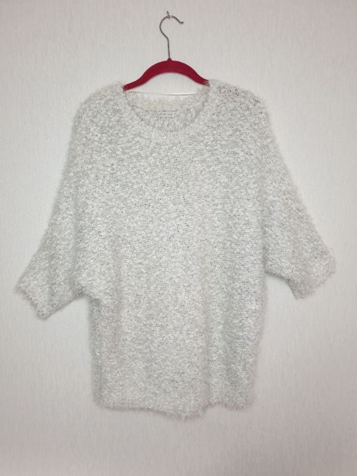 Pull tout doux blanc fils argenté Gemo 36